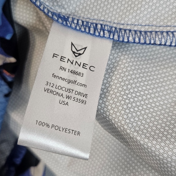 FENNEC 1/4 Zip Pullover Windbreaker Mens Medium Blue Camo Lightweight Outdoor - Picture 8 of 8